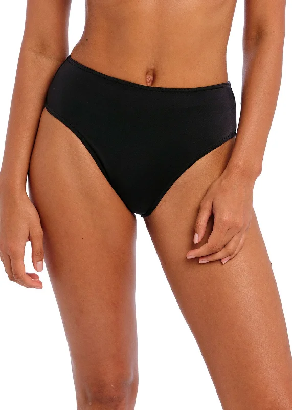 Neon - colored bikini to stand out on the beachFreya Swimwear Jewel Cove Plain Black High Waist Bikini Bottom 7236