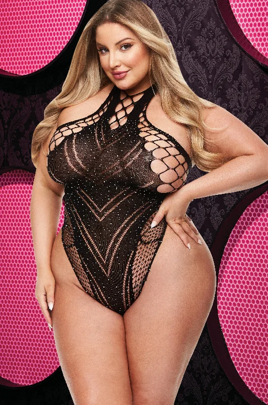 Lace Bodysuits for a Sexy and Elegant Bedroom LookBling bling fishnet bodysuit