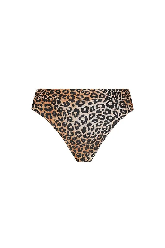 Leopard High Cut Bikini Bottoms | Sustainable Swimwear