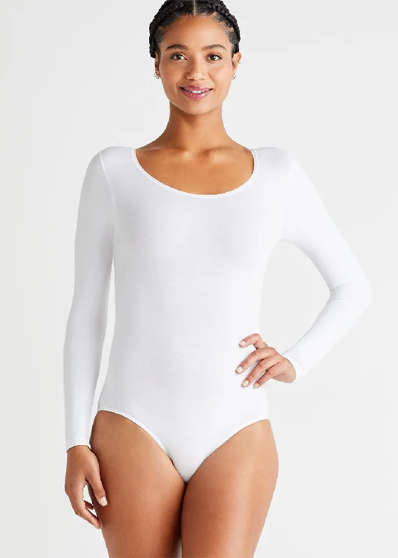 Neon Bodysuits to Stand Out at PartiesLong Sleeve Shaping Bodysuit - Cotton Seamless