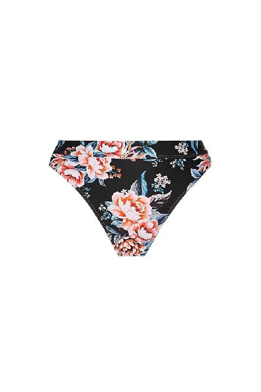 Tropical - themed bikini for a vacation - ready beach outfitNight Blossom High Cut Pant Bikini Bottoms