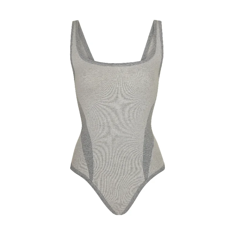 Lace Bodysuits for a Sexy and Elegant Bedroom LookOUTDOOR BASICS TANK BODYSUIT | HEATHER GREY