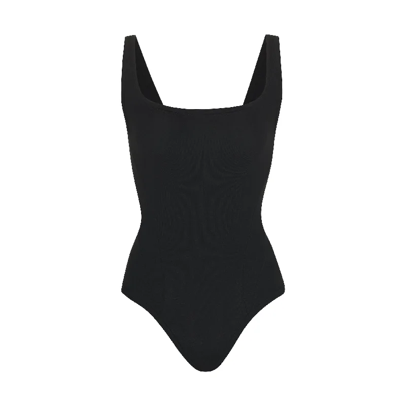 Mesh Bodysuits for a Bold and Edgy Fashion StatementOUTDOOR BASICS TANK BODYSUIT | ONYX