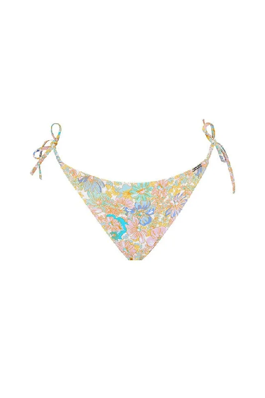 Neon - colored bikini to stand out on the beachRetro Floral Tie Side Bikini Bottoms