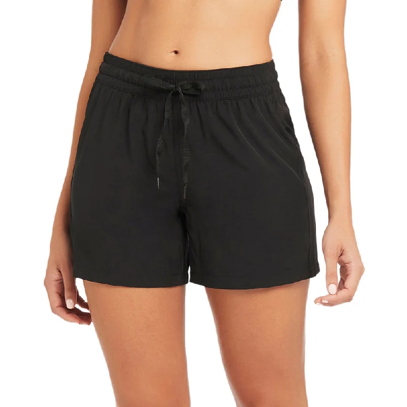 Tie - side bikini bottoms for an adjustable and stylish fitSea Level Swimwear Eco Essentials Black Mid Length Boardshort 9488P