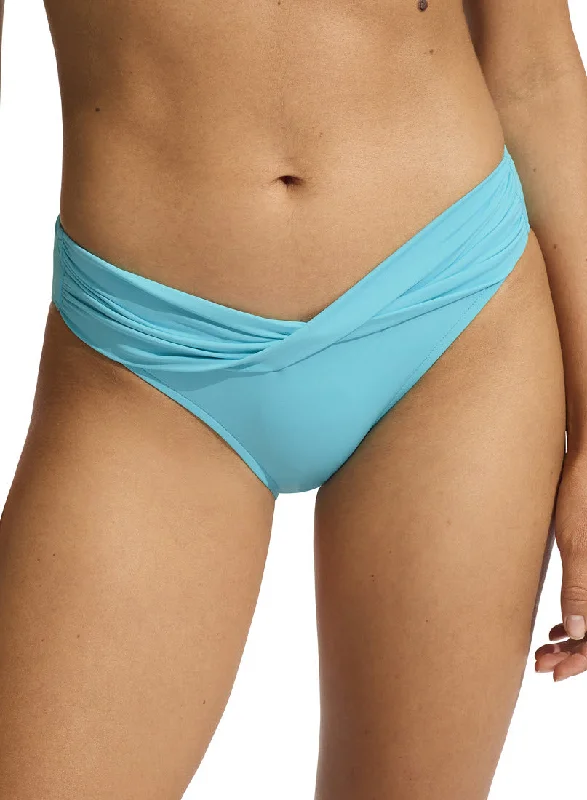 UV - protection bikini for safe sun exposure during beach daysSeafolly Swimwear Collective Atoll Blue Twist Band Hipster Bikini Bottom 44320-942