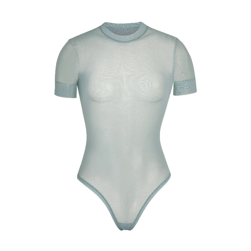 Thermal Bodysuits for Extra Warmth in WinterSUMMER MESH T-SHIRT BODYSUIT | SKY