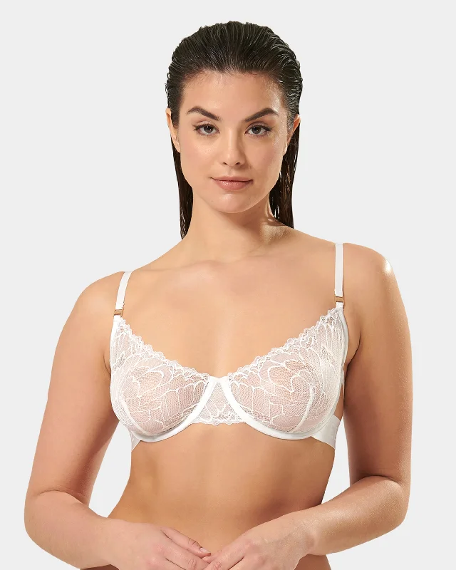 Sheer Bodysuits for a Seductive and Alluring OutfitTori Bra White