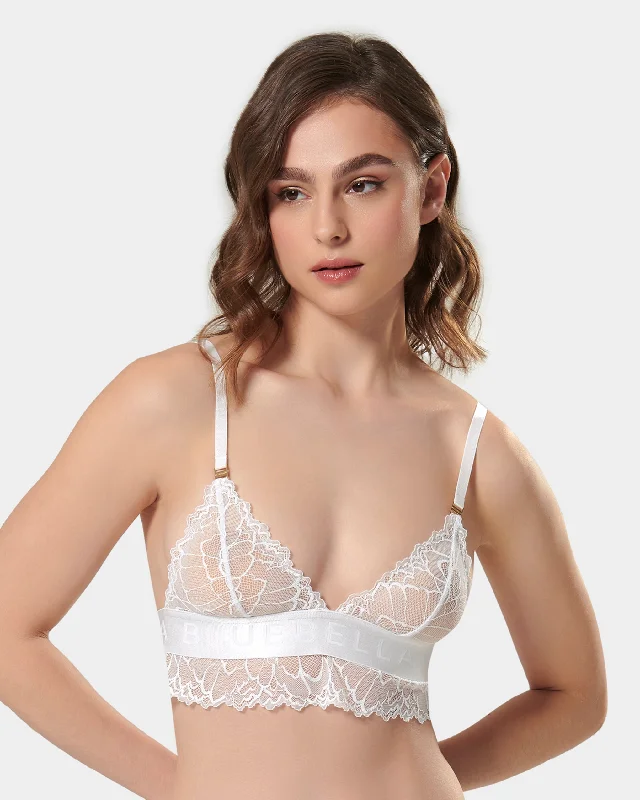 Sheer Bodysuits for a Seductive and Alluring OutfitTori Soft Bralette White